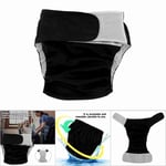 Adult Cloth Diaper Reusable Washable Adjustable Large Nappy Black404 SG5