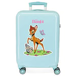 Disney Bambi Valise de Cabine Bleue 38 x 55 x 20 cm Rigide ABS Fermeture à Combinaison latérale 34 l 2 kg 4 Roues Doubles