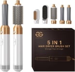 Brosse Soufflante avec 5 accessoires, Golden Goods Multistyler Sèche-cheveux, Airstyler 5-en-1, pour sécher, Brosse Coiffante