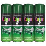 4X Forest Green Gloss Spray Paint Aerosol Auto Car Lacquer Wood Metal 400ml