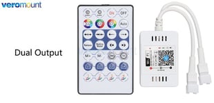 Magic Home Pro WiFi Pixel LED Contrôleur,Alexa,Google Home,Télécommande vocale pour DC 12V,24V,Adressable WS2811,Bande RVB - Type Dual Output