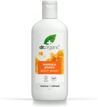 Manuka Honey Body Wash Dr Organic Shower Gel, Dry Skin, Natural (250ml)