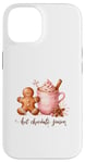 Coque pour iPhone 14 Saison du chocolat chaud, hiver, Noël, femmes