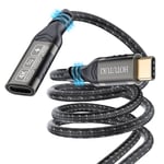 Rallonge Usb C Male Femelle 2M, 240W Pd 5A Qc 3.1, Usb C 3.2 Gen 2 Charge Rapide, Câble Extension Type C Vidéo 4K 60Hz Data 20Gbps Compatible Avec Hub/Dell Xps/Usb C Charger[YIN145919]