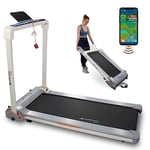 Mobiclinic® Fitness, Tapis de Course Pliable, Tibet, réglable 14 km/h, 1100W, Poids Max. 100 kg, Bluetooth, 20 Vitesses, écran LED, ZWIFT Training App, Support Mobile, arrêt d'urgence