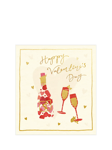 The Proper Mail Company Champagne & Flutes Valentine's Day Card