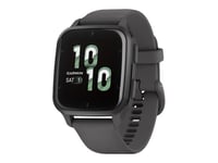 Garmin Venu Sq 2 - 40 mm - skuggrå - smart klocka med band - silikon - skuggrå - handledsstorlek: 125-190 mm - display 1.41" - Bluetooth, ANT+ - 38 g