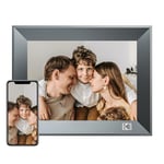 Cadre Photo numérique 8 Pouces KODAK, Cadre Photo numérique Wi-FI à Bords métalliques avec mémoire de 16 Go, écran Tactile HD IPS, Partage des Photos Via Une Application (8 Pouces)