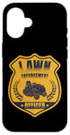 Coque pour iPhone 16 Lawn Enforcement Officer Landscaper Gardening Grass Mowing