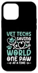 Coque pour iPhone 12 mini Vet Techs Saving The World One Paw At A Time