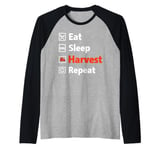 Harvest on Repeat Farm Life Raglan Baseball Tee