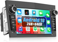 [2+64G] Android 13 Autoradio Pour Opel Corsa D Astra H Zafira B Meriva Vivaro,7 ¿ Hd Écran Tactile Radio Intégré Bluetooth/Wifi/Gps/Usb/Fm/Rds/Lien Miroir/Commande Au Volant-Gris