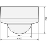 Tilstede sensor P46LR DALI-2 sekundær BMS 32-37m overbygg