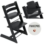 PAKKE, Stokke Tripp Trapp® chair Black + Baby set²