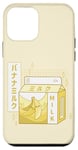 Coque pour iPhone 12 mini Kawaii Banana Milk Carton Pastel Rétro Japonais Mignon