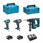 Kit 18V MSL3P2 (DHR171 DDF482 DTD154 2 x 5,0 Ah DC18RC makpac 2 makpac 3) - Makita