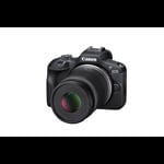 Canon EOS R100 + RF-S 18–45MM IS STM og RF-S 55-210MM F5-7