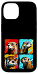 iPhone 14 Otter Pop Art Colorful Drawing Painting Case