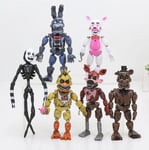 6 kpl Five Nights at Freddy's hahmo FNAF lelu Bonnie Foxy Freddy Fazbear karhu mankeli nukke PVC toiminta lelu hahmot