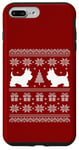 Coque pour iPhone 7 Plus/8 Plus Pyjama de Noël assorti Motif terrier écossais