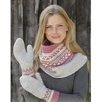 ÃÂ Hint of Heather Set by DROPS Design - Hals og Vanter Strikkeoppskrift - Medium/Large