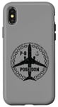 Coque pour iPhone X/XS P-8 Poseidon Avion militaire style vintage avant et arrière