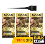 Syoss Oleo Intense 8-60 Honey Blond Permanent Hair Oil Color 3-Pack