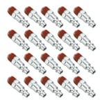 20Pcs 1/4" Male Industrial Air Plug Pneumatic Plugs Silver