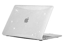 EooCoo Coque MacBook Pro 13 Pouces 2022-2016 M2 M1 A2338 A2289 A2251 A2159 A1989 A1706, Plastique Case Rigide Étui pour MacBook Pro 13 avec Touch Bar - Transparent Scintillant