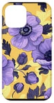 Coque pour iPhone 12 mini Jaune Pop Art Tropical Mignon Violet Esthétique Anémones