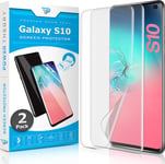 Screen Protector Film For Samsung Galaxy S10[2-Pack]-[Not Glass]Full Cover,Case Friendly,Flexible Anti-Scratch Film