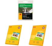 KODAK Remanufactured HP 304 XL Black & Tri-colour Ink Cartridges Multipack & Photo Paper Bundle - 50 Sheets, 2 Packs, Black,Black & Tri-colour,Tri-colour