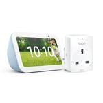 Echo Show 5 (3rd generation) | Cloud Blue + TP-Link Tapo P110M Smart Plug with Energy Monitoring, Works with Alexa - Smart Home Starter Kit