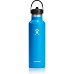 Hydro Flask Standard Mouth Straw Cap thermo bottle colour Blue 621 ml