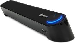 Enceinte PC USB Design Angulaires pour Une Parfaite Amplification du Son-Port Audio 3.5mm & Microphone Intégrés et Bouton de contrôle de Volume/Allumage-Compatible PC et Mac