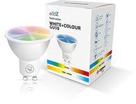 HOMEPILOT RADEMACHER AddZ 8438 Ampoule LED GU10 4,8 W Zigbee 3.0 RGBW 16 millions de couleurs, intensité variable par exemple via, 1800-6500 K