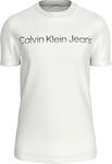 Calvin Klein Jeans Mixed INSTITUTIONAL Logo Tee T-Shirt S/S, Bright White, XL Homme