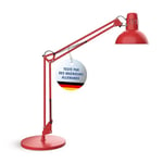 MAUL lampe de bureau MAULstudy en métal | Lampe LED professionnelle | Lampe sur pied flexible pour le bureau et l'atelier | Haute qualité d'éclairage à LED | Lampe bureau sans ampoule | Rouge