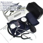 Manual Blood Pressure Monitor Nylon Cuff Stethoscope & Sphygmomanometer Kit New