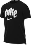 Nike Men's Shirt M NK DF Run Dvn Miler SS, Black/Reflective Silv, DX0839-010, XL