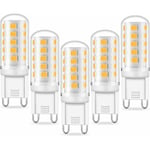 Dazzler - 5pcs led Lampe Céramique Perles G9 Haute Tension Miroir Phare Suspension, G9-5W, 6000-6500K, Lumière Blanche, Convient pour L'éclairage