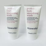 This Works Perfect Body Smoothing Wash Face & Body 2 x 50ml Travel Size New