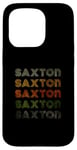 Coque pour iPhone 15 Pro Love Heart Saxton Tee Grunge Vintage Style Saxton Noir