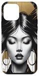 Coque pour iPhone 12 mini Serein Poise et Force : Grace en monochrome