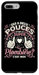 Coque pour iPhone 7 Plus/8 Plus Une Super Plombière Idee Femme Plombier Cadeau Drole Humour