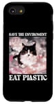 iPhone SE (2020) / 7 / 8 Help Save the Environment: Eat Plastic – A Cute Cat Meme Case