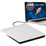 Extern DVD-enhet, USB 3.0 Portabel CD/DVD-RW-enhet/DVD-spelare