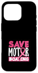 Coque pour iPhone 16 Pro Save Motor Boating Sensibilisation au cancer du sein