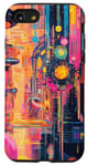 iPhone SE (2020) / 7 / 8 Futuristic Cyberpunk Cityscape Lights Aesthetic Case