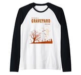 It Was a Graveyard Smash Funny Halloween Skeleton Costume Raglan Baseball Tee